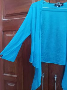 Teal Chiffon Shrug