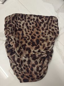 Chic Ruched Leopard Print Dress