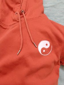 Orange Yin Yang Hoodie size(M)