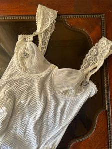 Vintage lace trim bodysuit