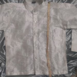 Raw Silk Shirt For Kids