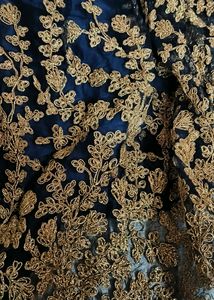 Navy Blue Gown With Duppatta
