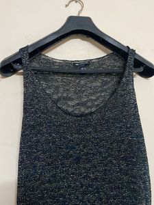 Sparkly Black Sleeveless Top