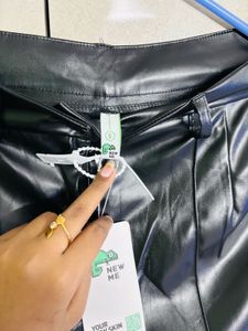 Chic Faux Leather Wide-Leg Pants