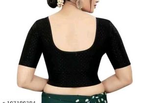 Elegant Black Blouse,stretchable necklace