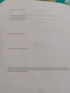 Rudiments Of Computer Science (Third Edition)