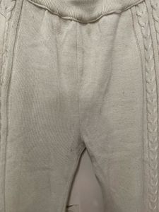 Cozy Cream Cable Knit Pants