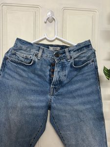 Vintage Wash Button Fly Jeans