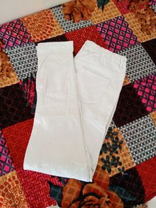 White Casual Pants