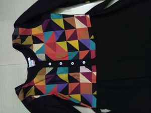 PAVITRA Kurti Size - S Solid Black Frock Kurti