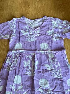 Floral Lavender Midi Dress