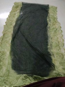 Green Embellished Net Dupatta