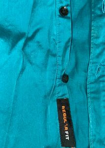 Premium Teal Shirt + Cream Formal Pant