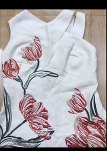 UK Brand Imported Floral White Dress