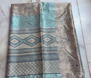 Metallic Silver Saree