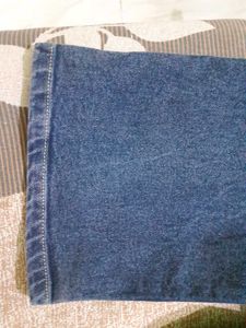 High-Waisted Blue Denim Jeans