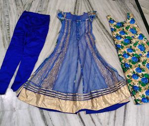 Elegant Blue Embroidered Kurta Set