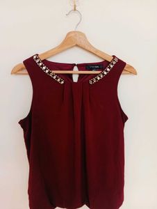 Elegant Embellished Sleeveless Top