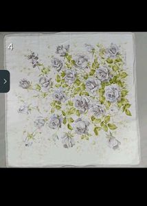 Floral Print Handkerchief Scarf