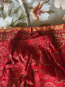 Beautiful Red &amp; Gold Brocade Skirt