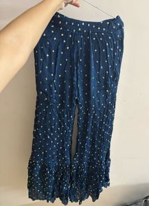 Blue Embellished Sharara Set