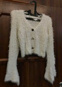 Cozy Fuzzy Button-Up Cardigan
