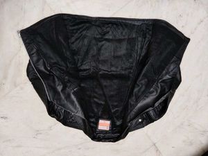 Men's Black Faux Leather Biker Jacket