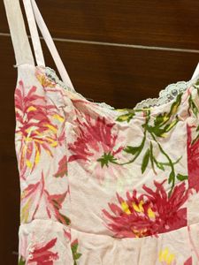 Pink Floral Maxi Dress
