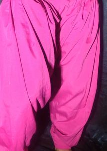 🌼 Magenta Silk Harem Salwar / Patiala Style Botto