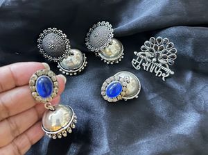 🎉2 JUMKHAS &amp; 1 Stone Finger Ring