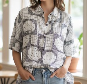 Patterned Short Sleeve Shirt