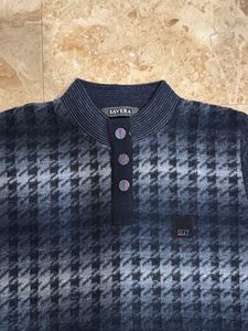 Men's Grey Houndstooth Sweater
