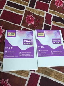 Set of 2 Shape Canvas Boards 6" x 8"