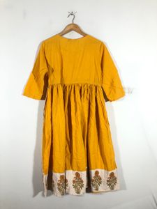 Mustard Yellow Printed Kurta (Women’s)