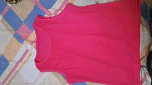 Pink Ribbed Tank Top