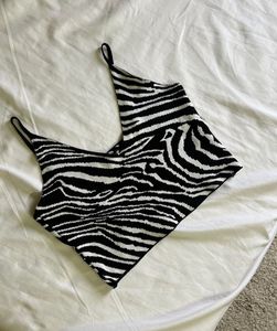 Urbanic - Zebra Print Knit Camisole Top