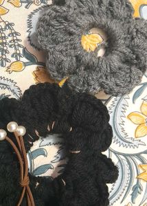 Handmade Crochet Scrunchie Set