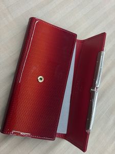Plover Red Leather Wallet