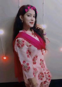 Beautiful Pink Floral Kurta Set large size