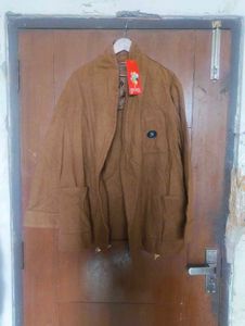 Women's Brown Ethnic Coat (Size-3XL)