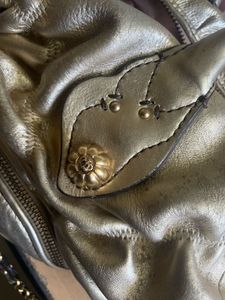 Chic Metallic Gold Hobo Bag
