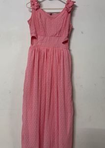 Pink Maxi Dress w/ Cutouts