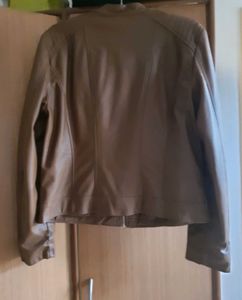 Women's Brown Faux Leather Jacket