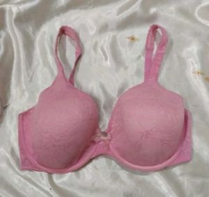 Pink Lace Padded Bra
