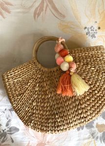 Boho Straw Beach Bag