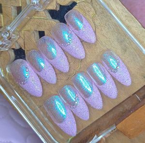 Lavender Haze  Sugar Dust Press On Nails