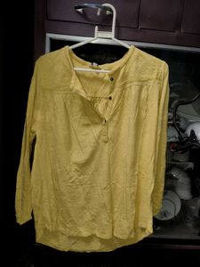 Yellow Long Sleeve Tunic Top