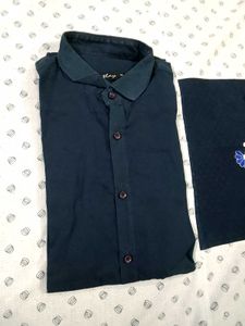 Stylish Dark Blue Men's Shirt