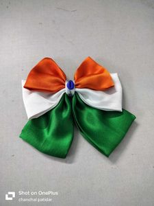 Indian Flag Bow Hair Clip