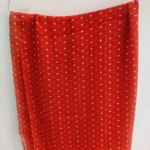 Vibrant Red Bandhani dupatta